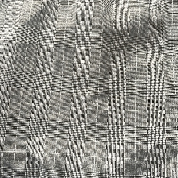 grey work skirt with black and light blue stripes - Picture 2 of 4